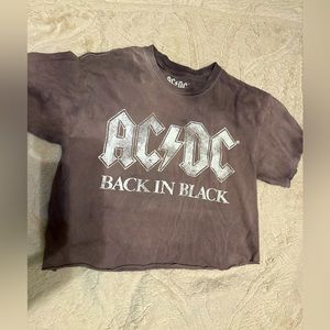 Vintage crop top AC/DC shirt